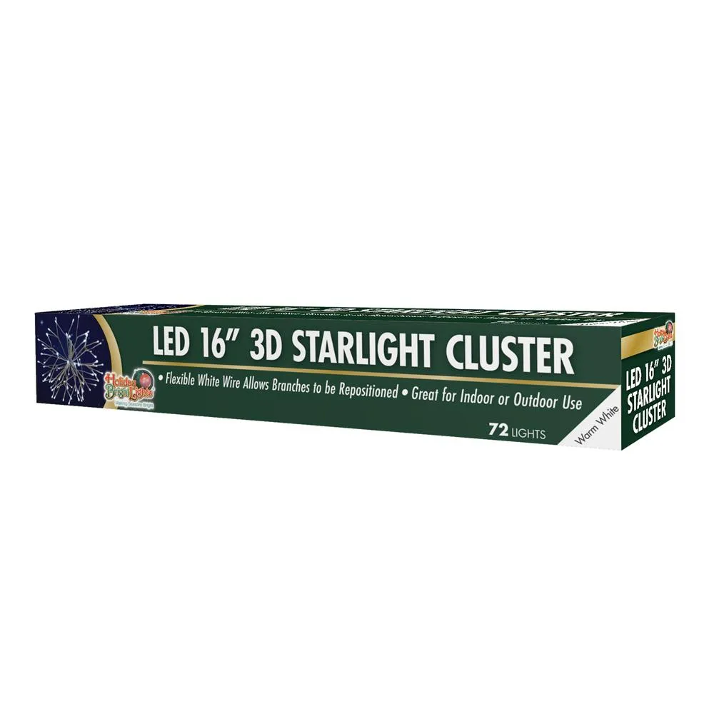 16" Twinkling LED Starburst Clusters
