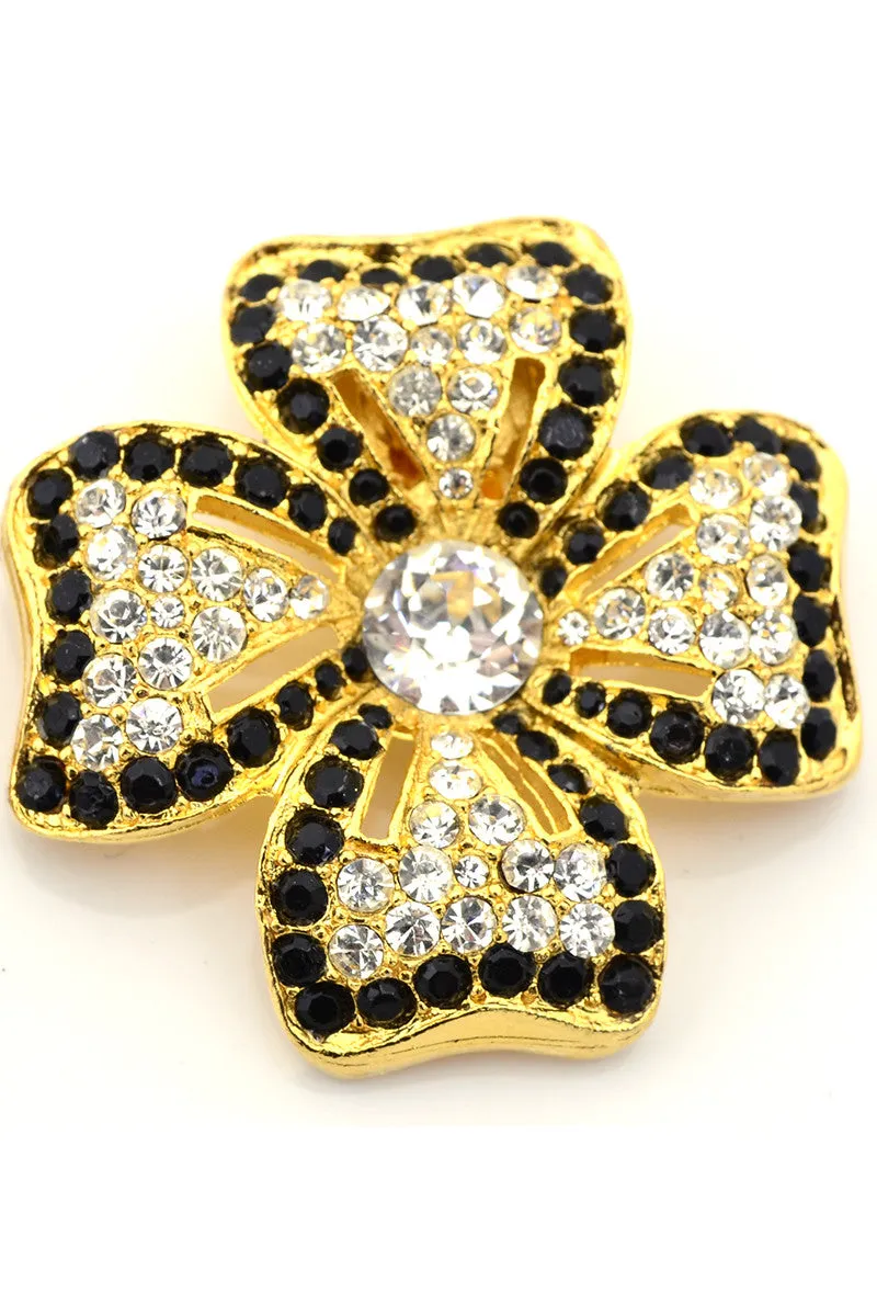 1980s Vintage Rhinestone Shamrock Shoe Clips