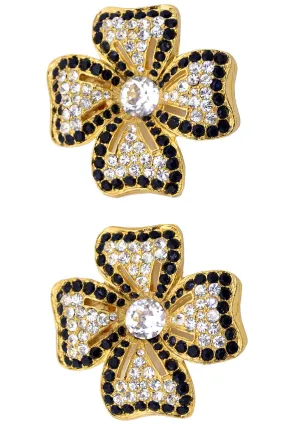 1980s Vintage Rhinestone Shamrock Shoe Clips