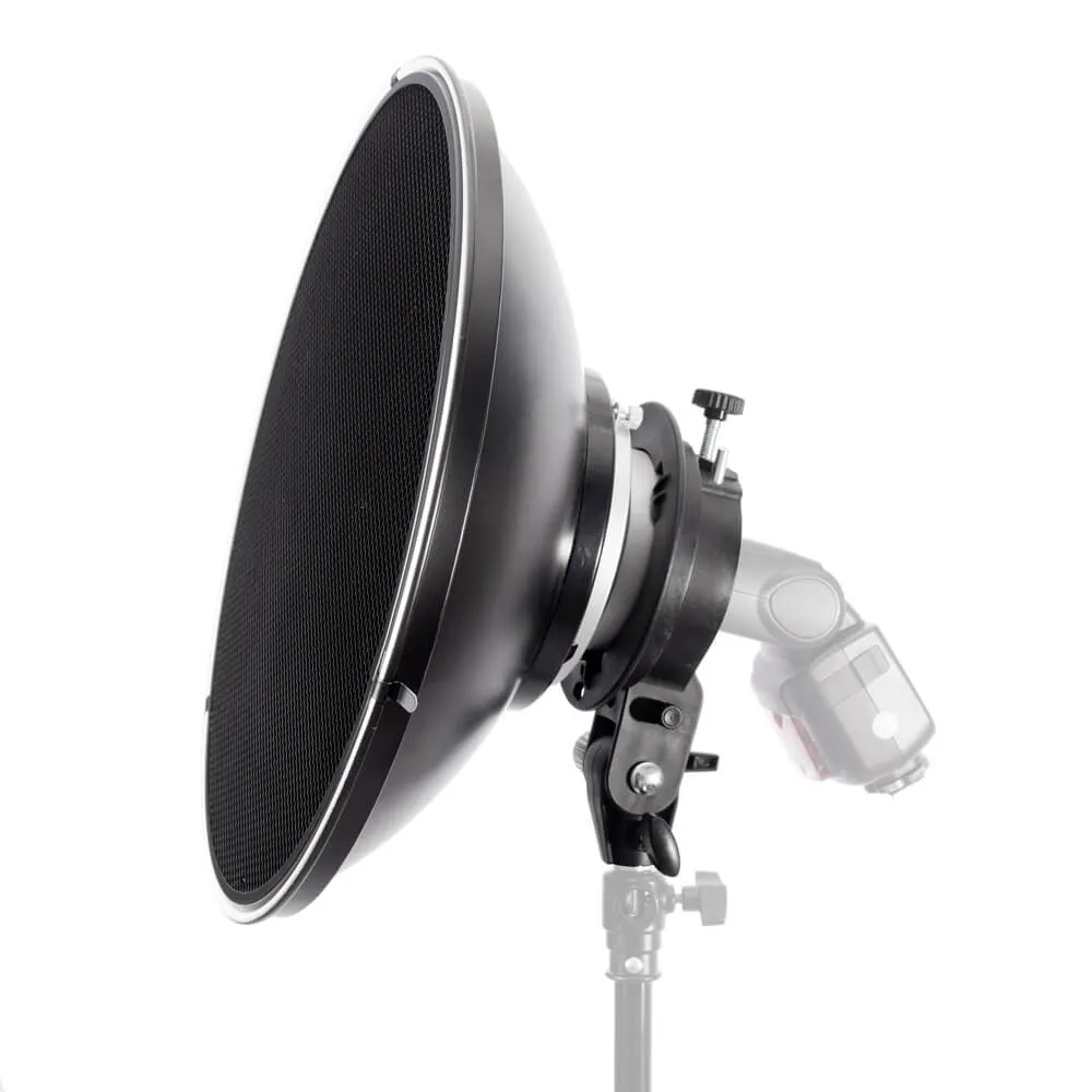 42cm (16.5") Bowens Beauty Dish Reflector (White) & S-Type Bracket