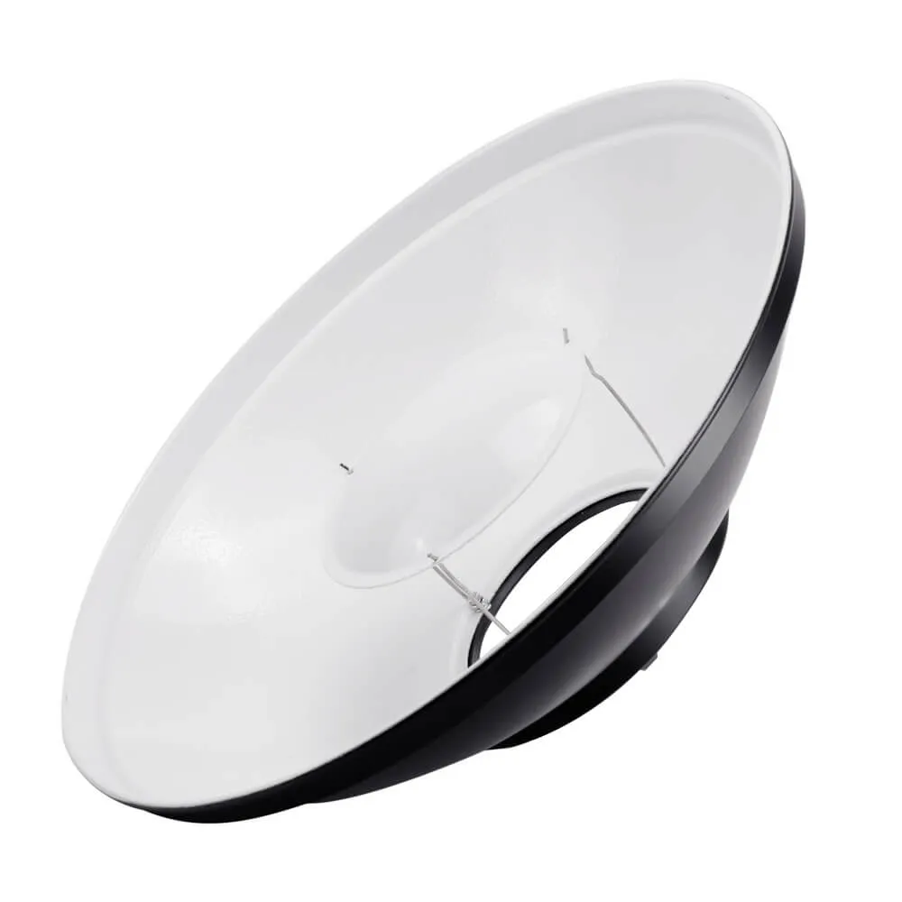 42cm (16.5") Bowens Beauty Dish Reflector (White) & S-Type Bracket