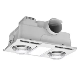 460 M³/Hr Profile Panel 2 Heater Exhaust Fan W/ 12W Led Light In White