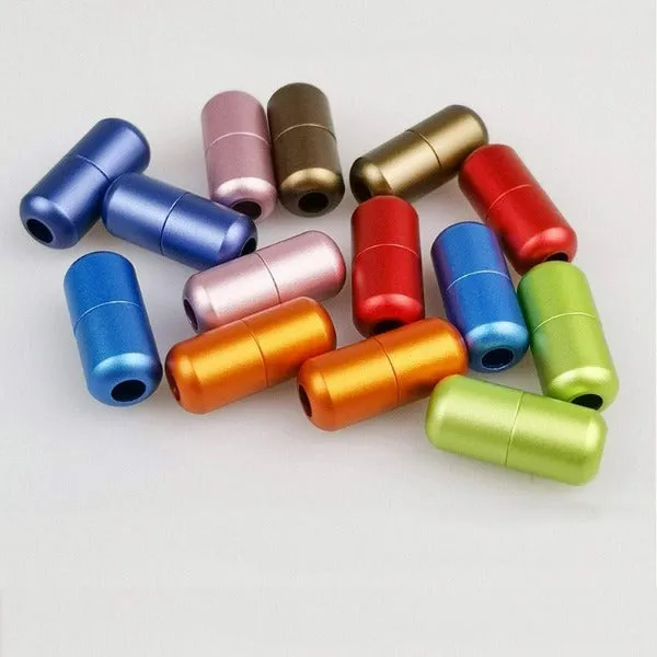 6 Pairs Of Metal Shoe Laces Lock,  Shoe Accessories, Brass Capsule Buckle