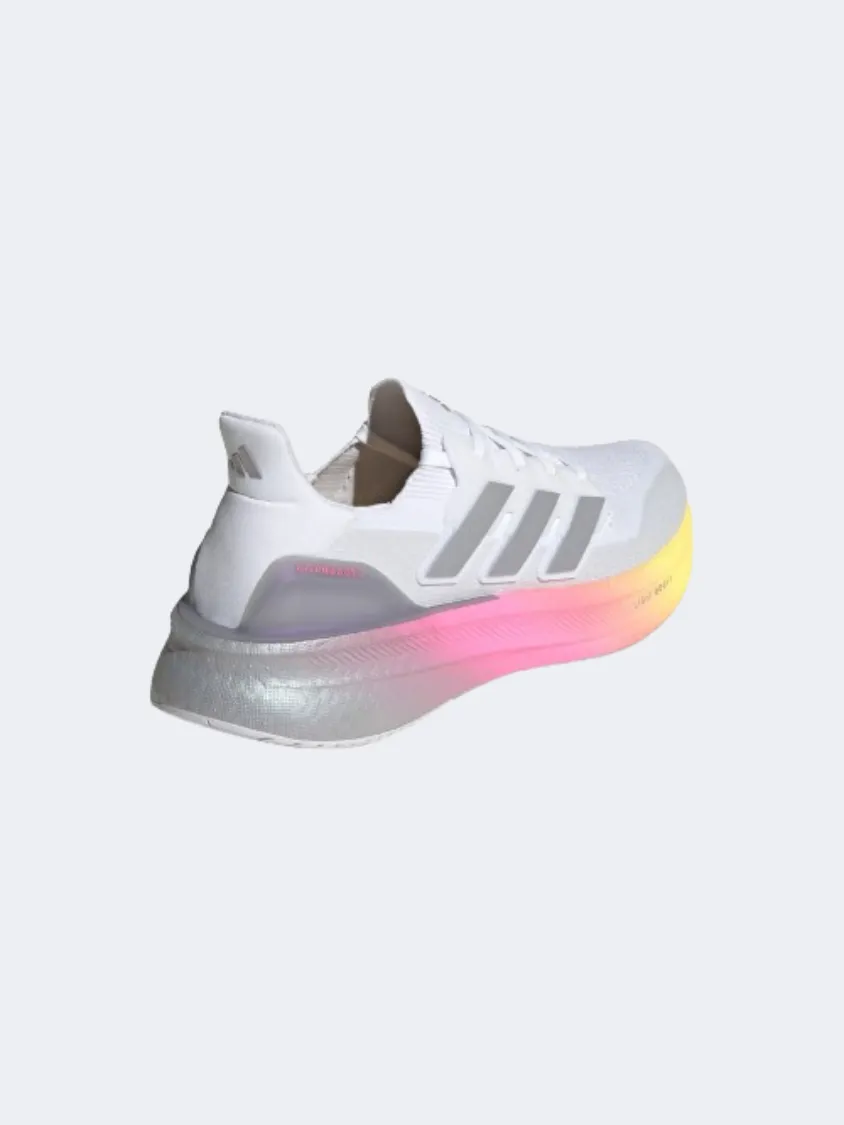 Adidas Ultraboost 5 Men Running Shoes White/Grey/Pink