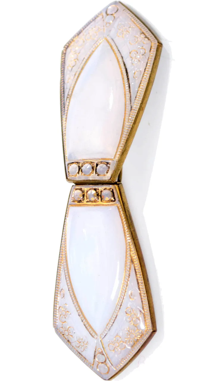 Antique Czechoslovakian 2 Piece Dress Sash Buckle