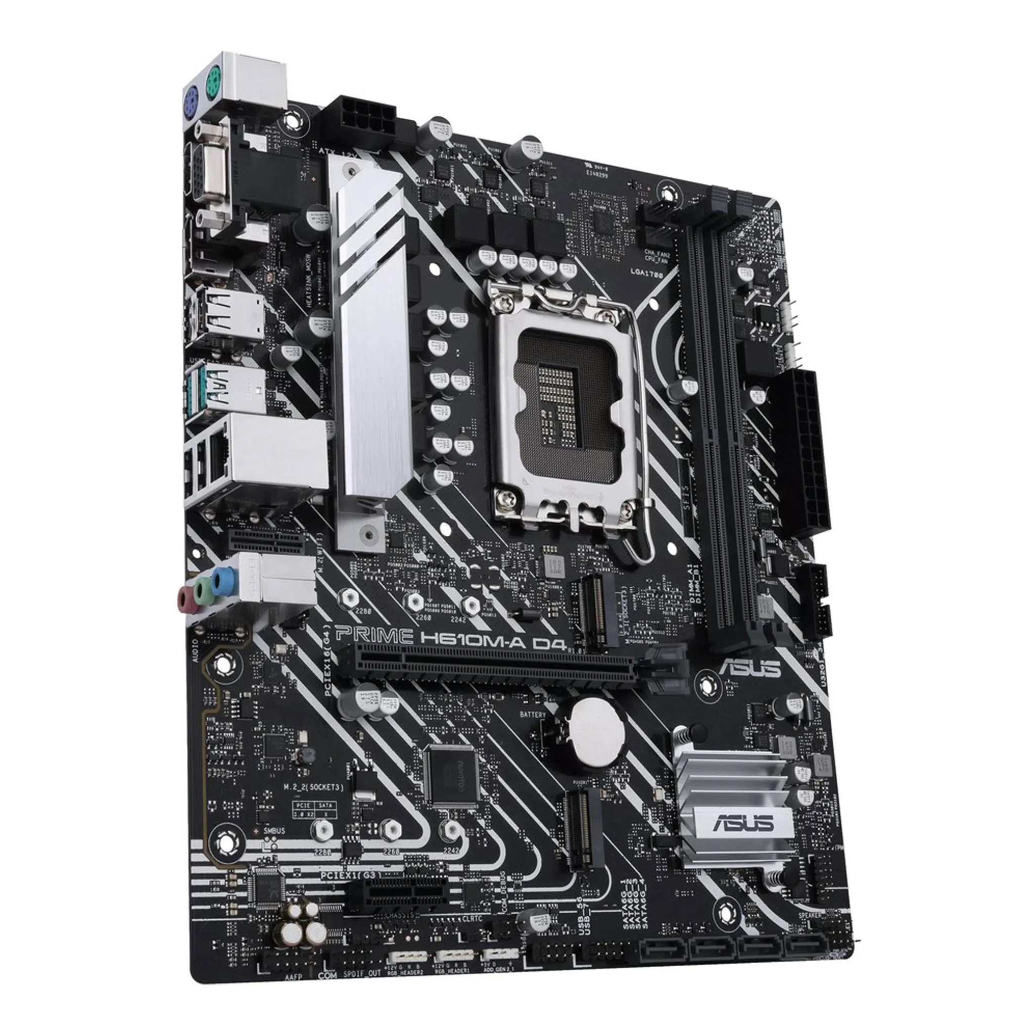 ASUS PRIME H610M-A D4-CSM Intel H610 LGA1700 Micro ATX Desktop Motherboard