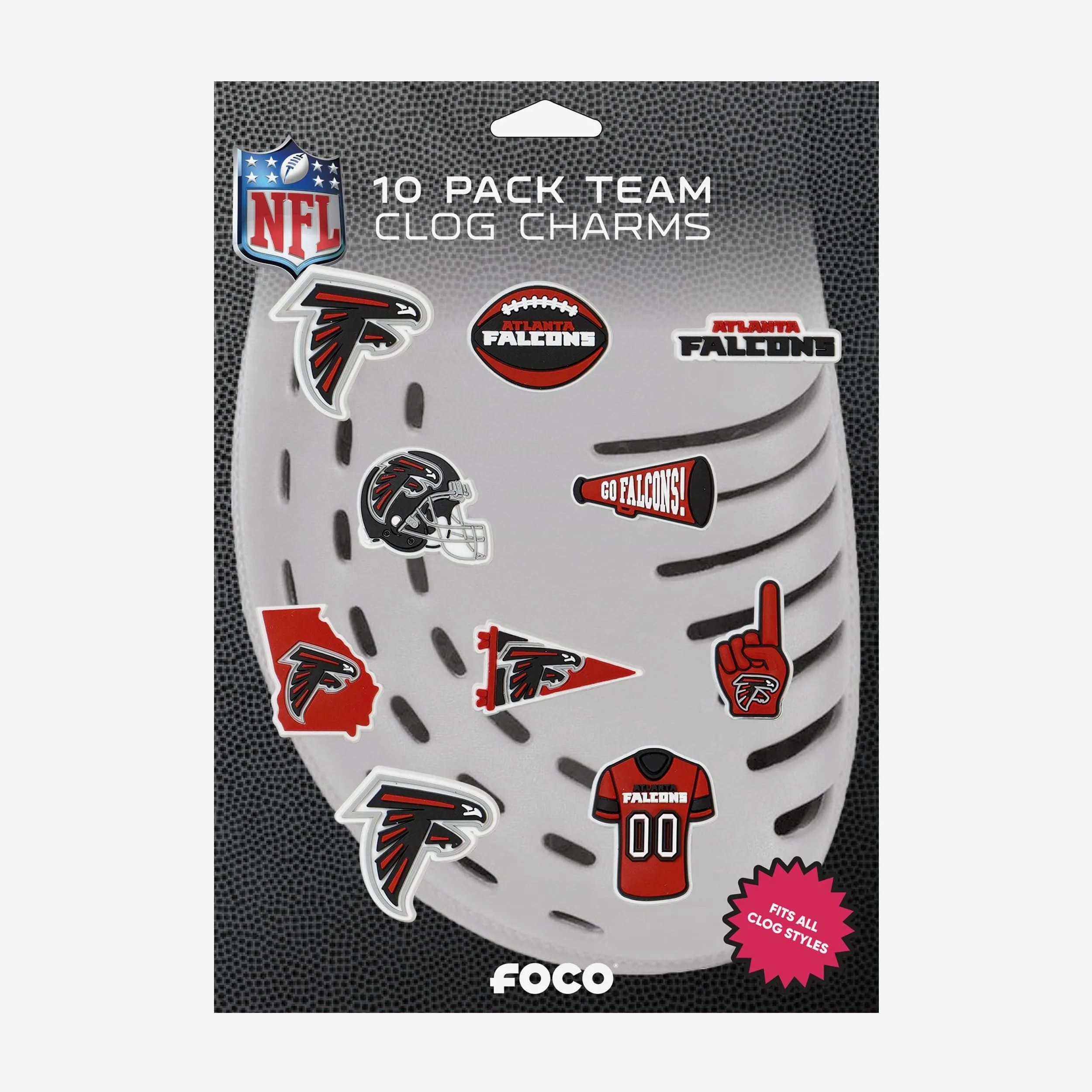 Atlanta Falcons 10 Pack Team Clog Charms