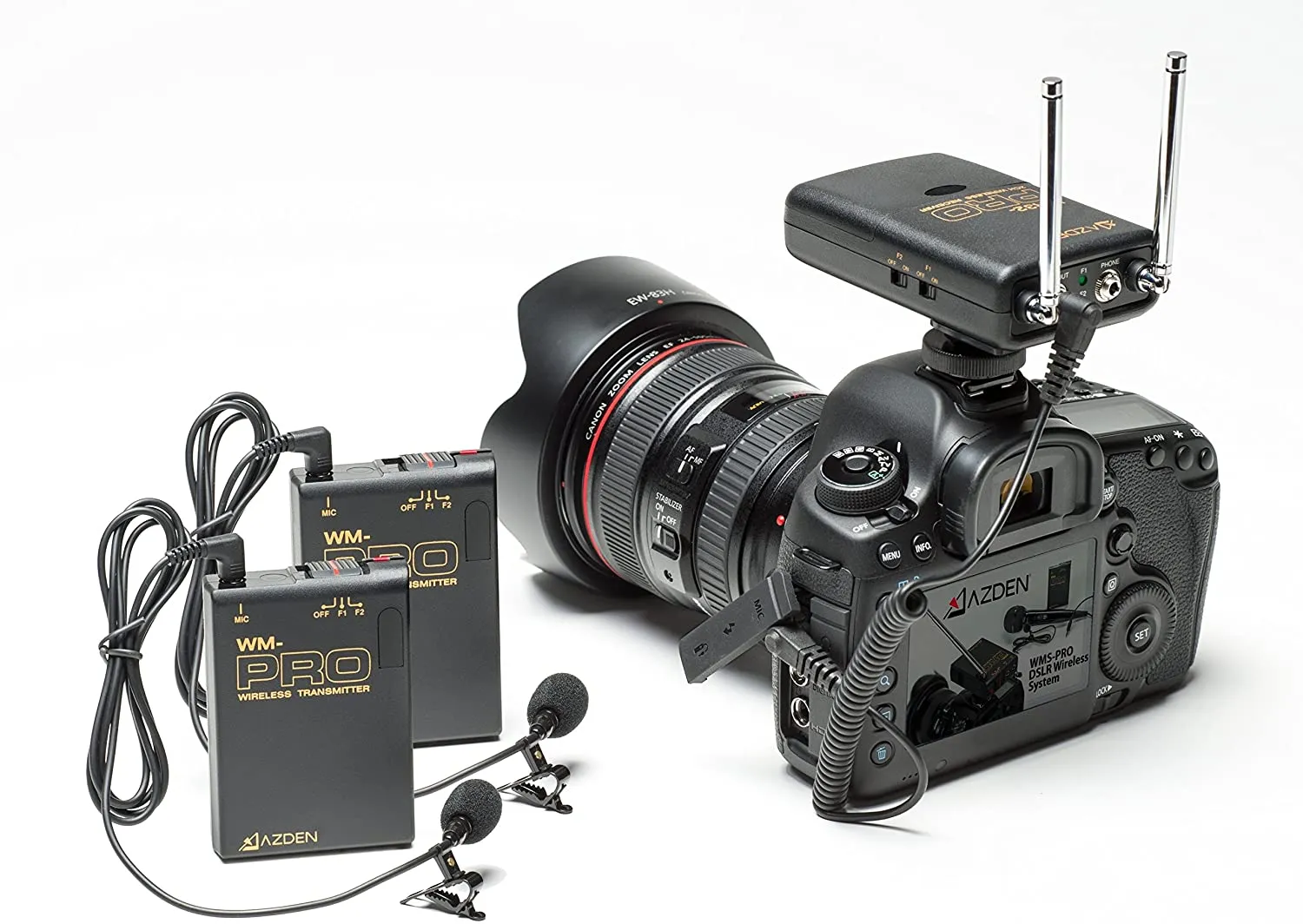 Azden Dual Wireless VHF Bodypack Kit (169.445 and 170.245 MHz)