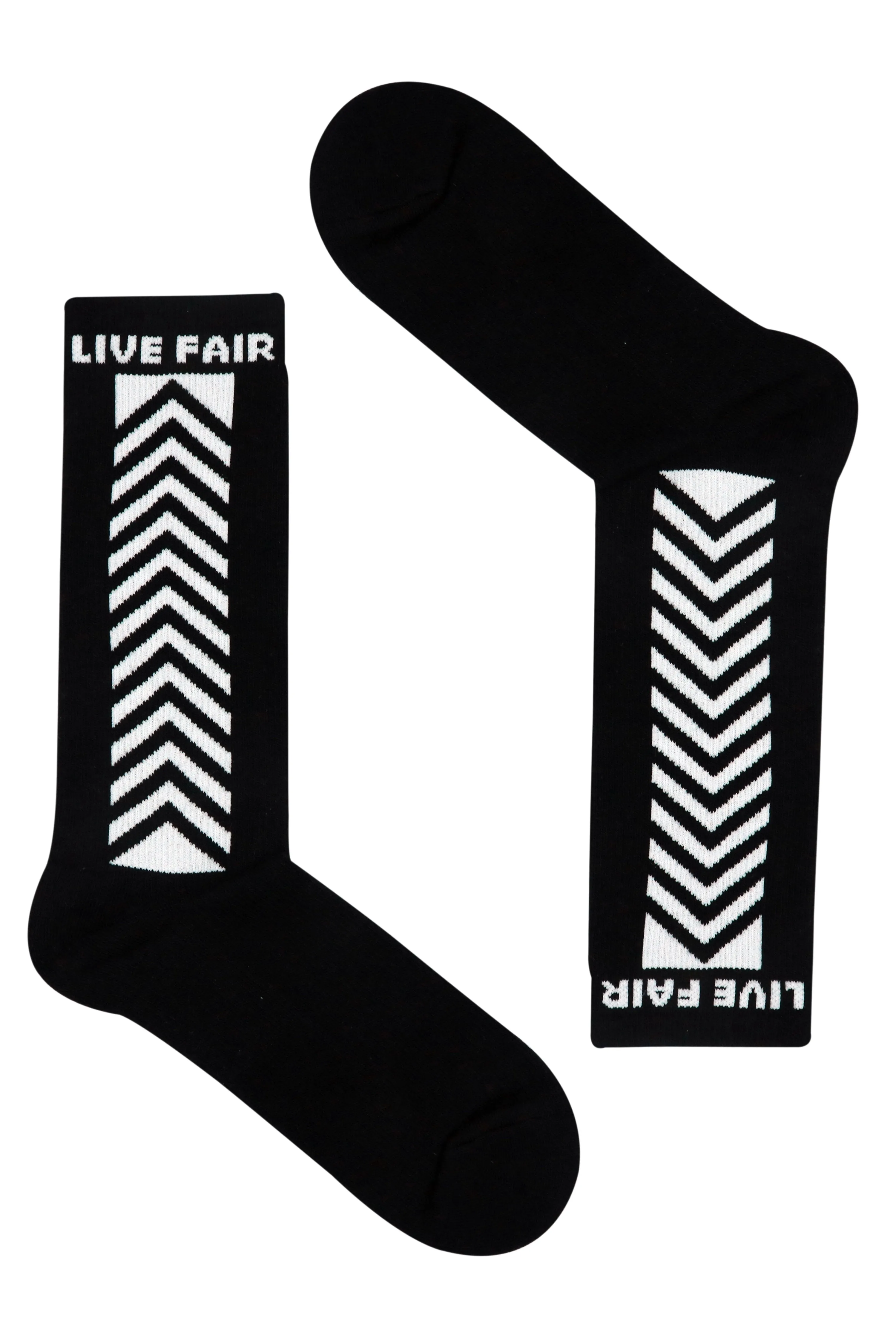 Balenzia Men's Fairtrade Organic Cotton Crew length Socks (Pack of 1 Pair/1U) - Black