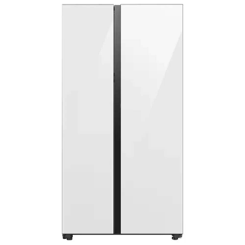 Bespoke 36 In. W 23 Cu. Ft. Side by Side Refrigerator with Beverage Center in White, Counter Depth