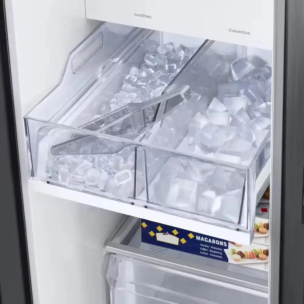 Bespoke 36 In. W 23 Cu. Ft. Side by Side Refrigerator with Beverage Center in White, Counter Depth