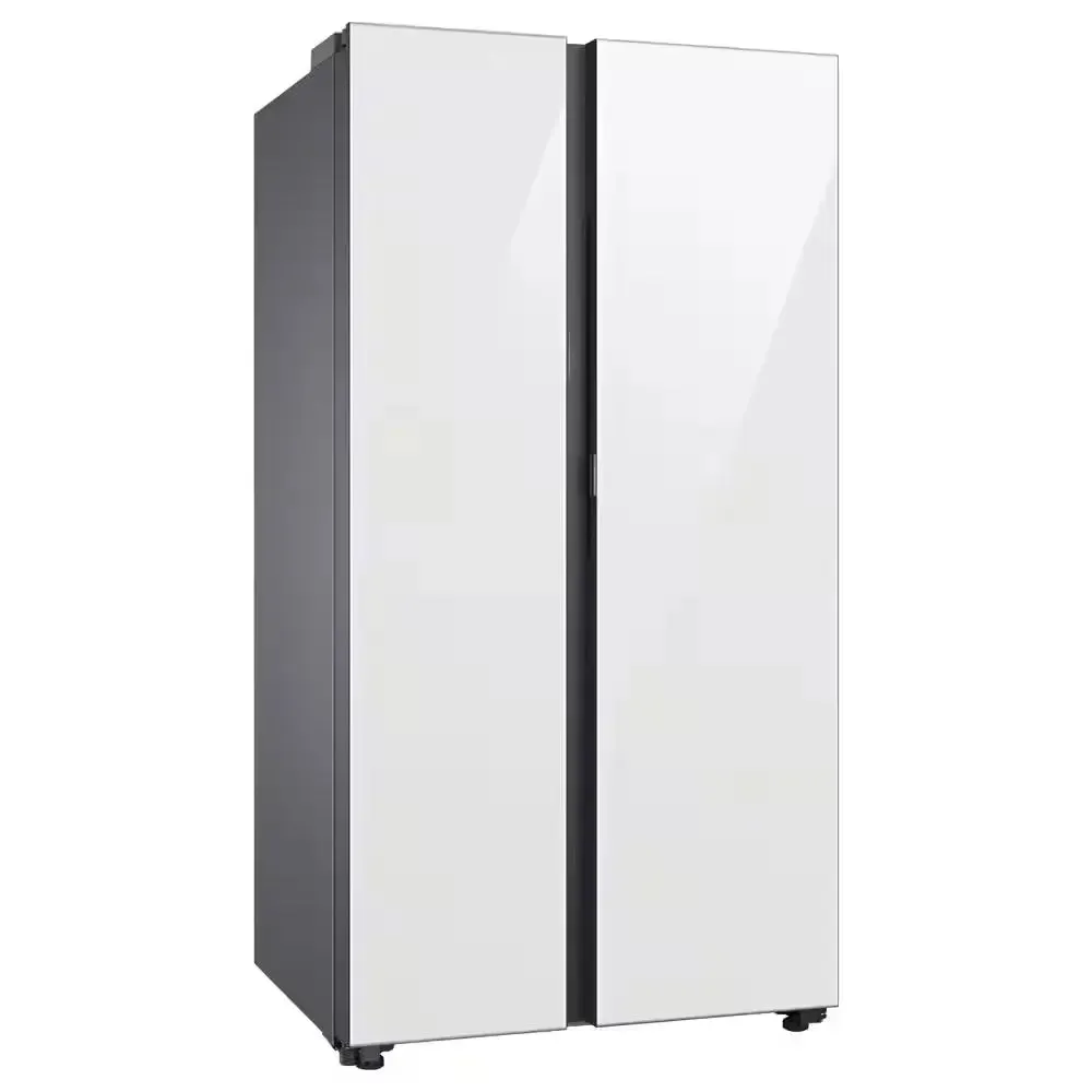 Bespoke 36 In. W 23 Cu. Ft. Side by Side Refrigerator with Beverage Center in White, Counter Depth