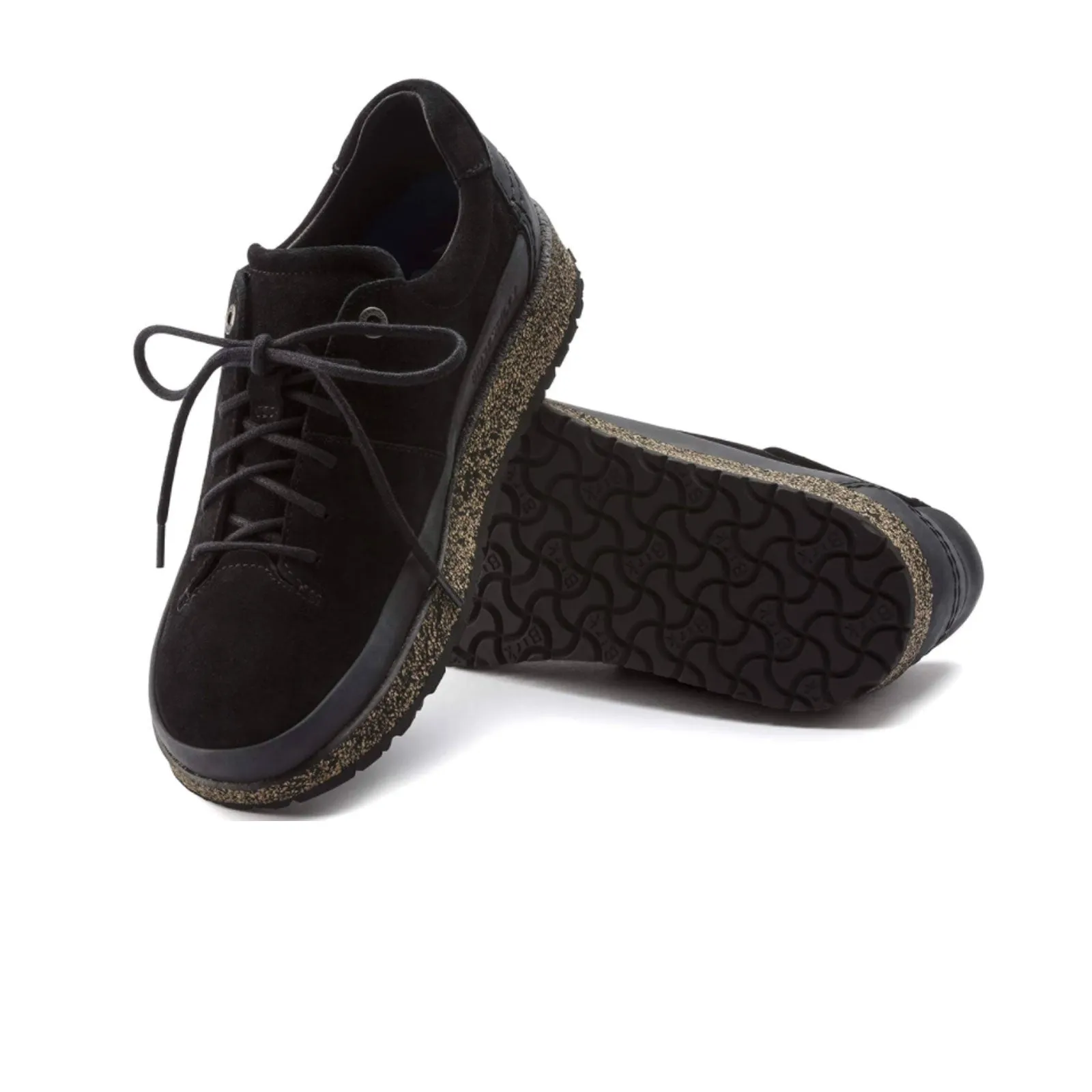 Birkenstock Honnef Low Lace Up (Unisex) - Black Suede
