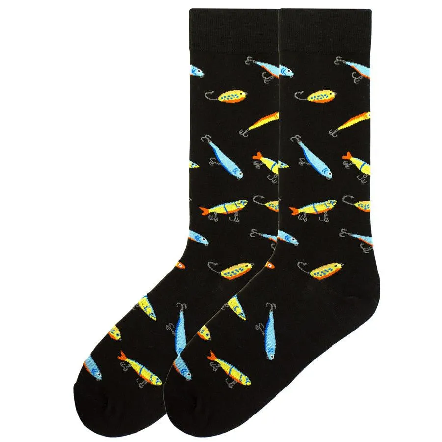 Black Fishing Lure Socks (Men's)