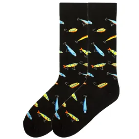 Black Fishing Lure Socks (Men's)
