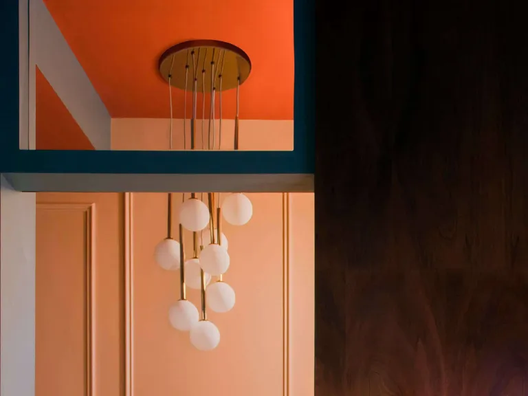 Brass cluster ceiling light