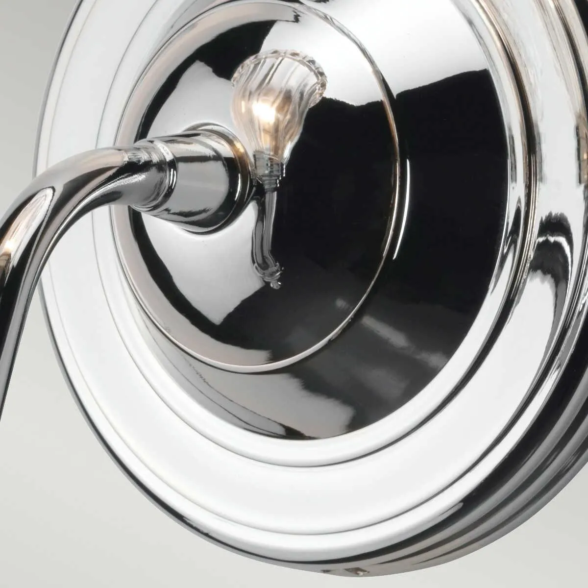 Carroll Bell Shade Polished Chrome Bathroom Wall Light