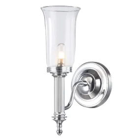 Carroll Bell Shade Polished Chrome Bathroom Wall Light