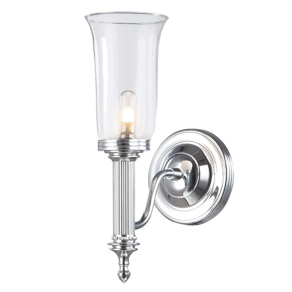 Carroll Bell Shade Polished Chrome Bathroom Wall Light