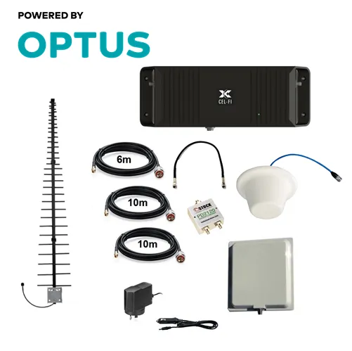 Cel-Fi GO2 Optus signal Repeater for building & sites with Indoor Wall Antenna