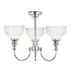 Cheadle Chrome 3 Light Bathroom Ceiling Semi-Flush
