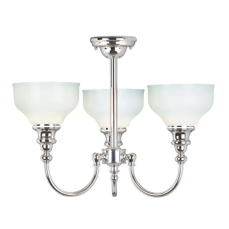 Cheadle Chrome 3 Light Bathroom Ceiling Semi-Flush