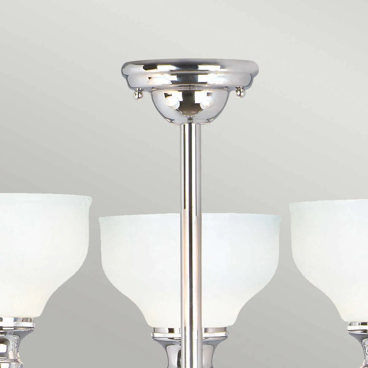 Cheadle Chrome 3 Light Bathroom Ceiling Semi-Flush
