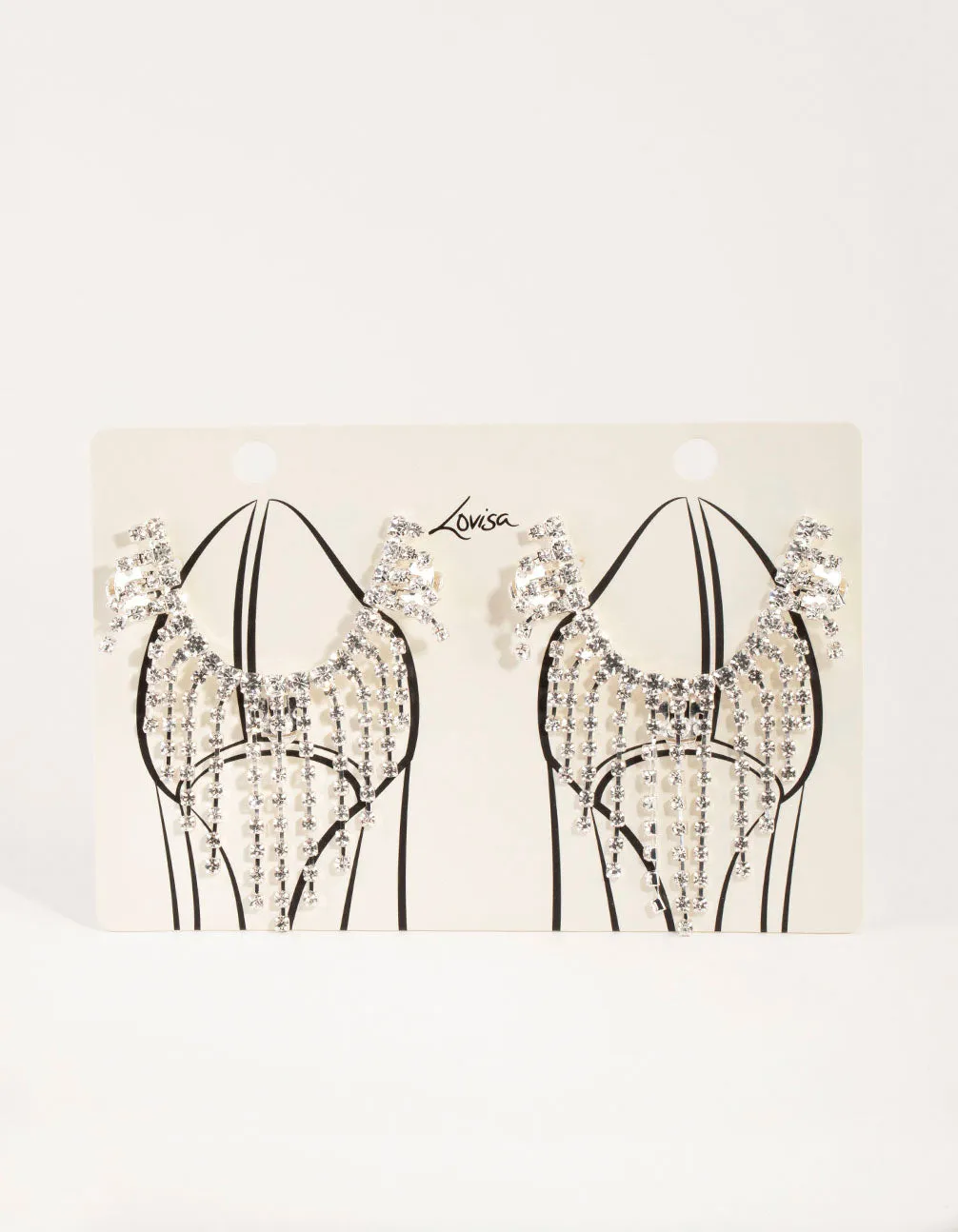 Crystal Back Drape Shoe Clip