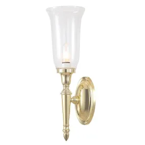 Dryden Bell Shade Brass Solid Brass Bathroom Wall Light