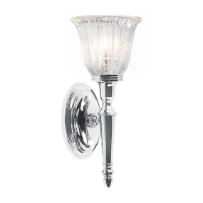Dryden Cloche Shade Polished Chrome Bathroom Wall Light