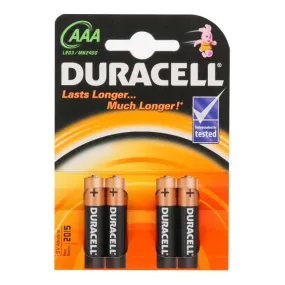 Duracell AAA Battery 4 Pack - Case of 10