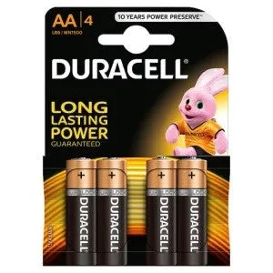 Duracell Battery AA 4 Pack - Case of 20