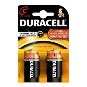 Duracell Duralock C Battery 2 Pack - Case of 10