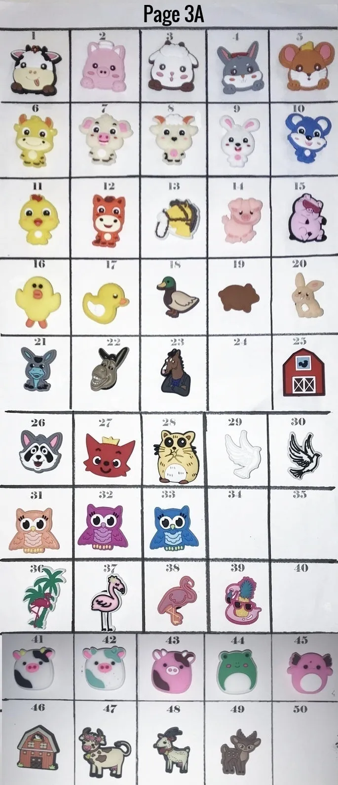 Farm, animals shoe charms themed, squishmallow