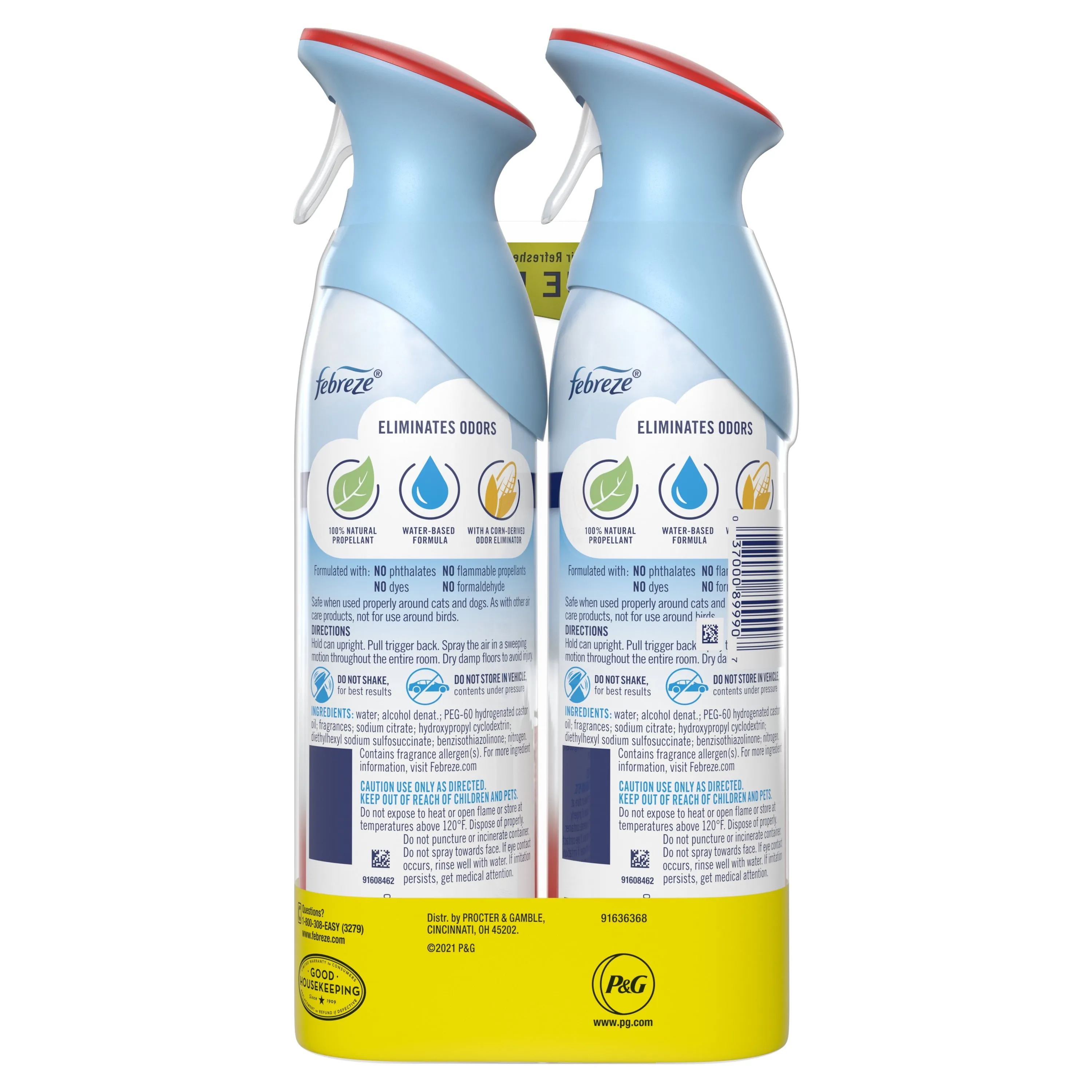 Febreze Air Effects Odor-Fighting Air Freshener Berry & Bramble, 8.8 oz. Aerosol Can, Pack of 2