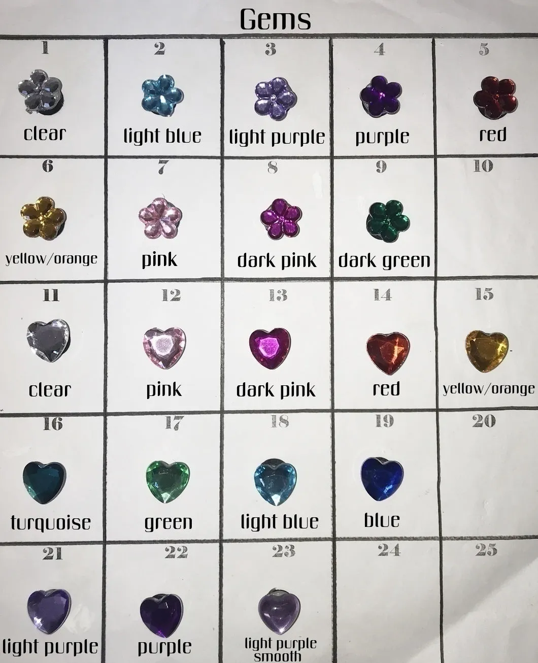 Gems shoe charms, bling