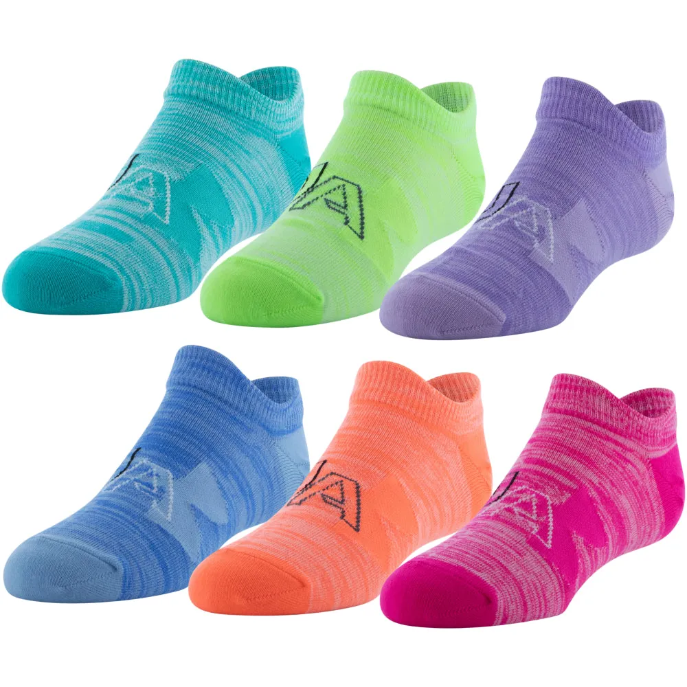 Girls' Under Armour Youth Essential No Show 6-Pack Socks