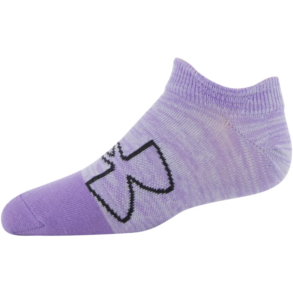 Girls' Under Armour Youth Essential No Show 6-Pack Socks