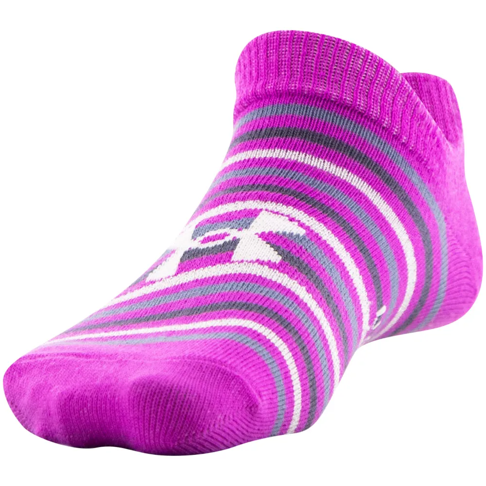 Girls' Under Armour Youth Essential No Show 6-Pack Socks
