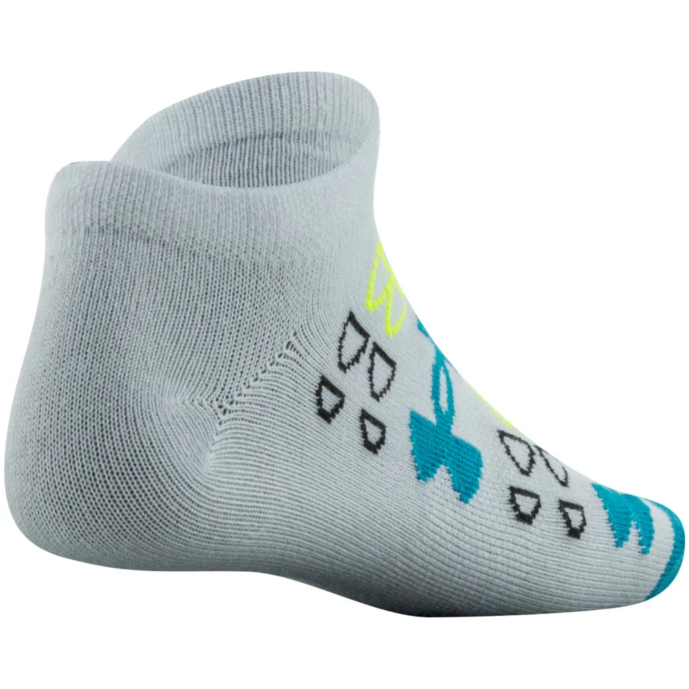 Girls' Under Armour Youth Essential No Show 6-Pack Socks