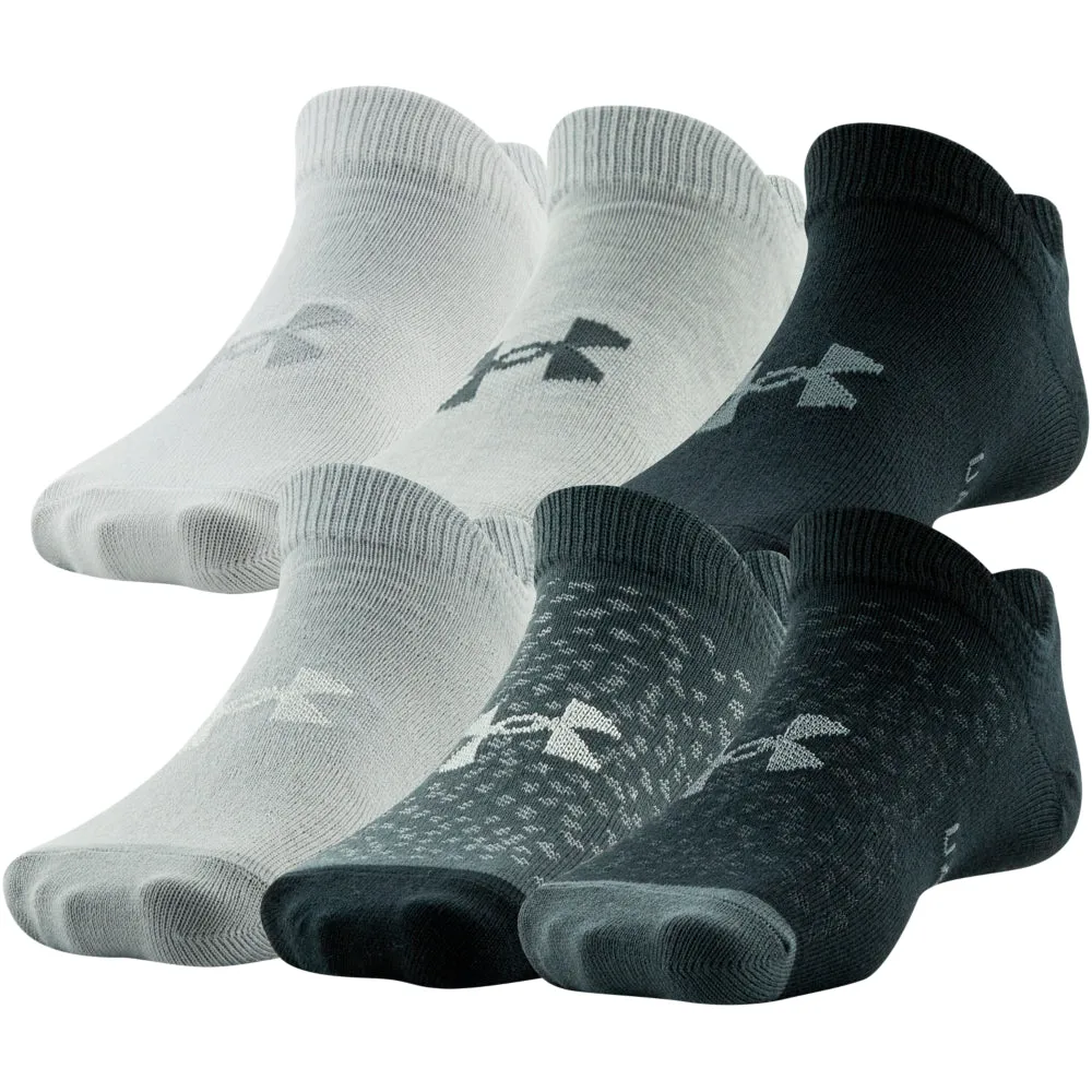 Girls' Under Armour Youth Essential No Show 6-Pack Socks