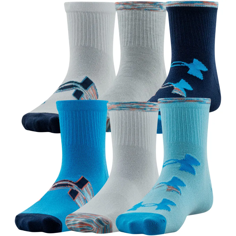 Girls' Under Armour Youth Essential Quarter Sock 6-Pack