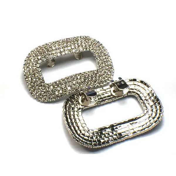 Gorgeous Rectangular Rhinestone Shoe Clip
