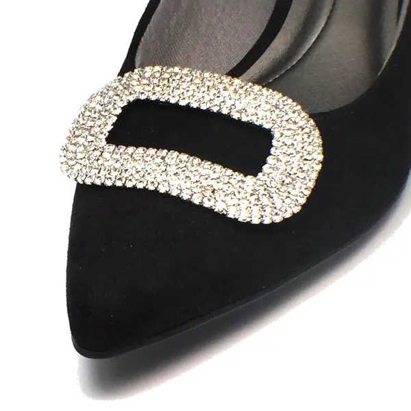 Gorgeous Rectangular Rhinestone Shoe Clip