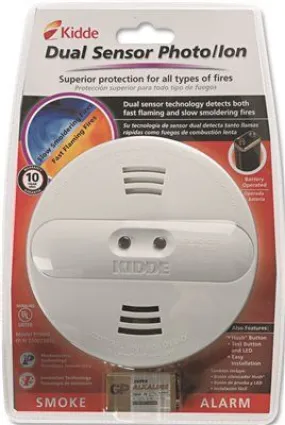 Kidde Dual Sensor Smoke Detector With 9-Volt Battery 85 Db