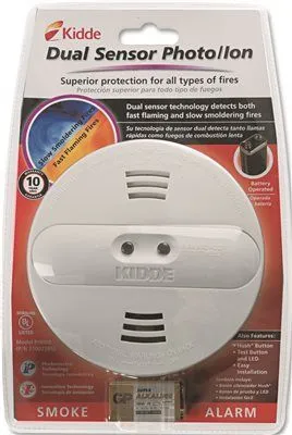 Kidde Dual Sensor Smoke Detector With 9-Volt Battery 85 Db