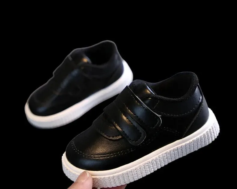 Kids Leather School Sneakers