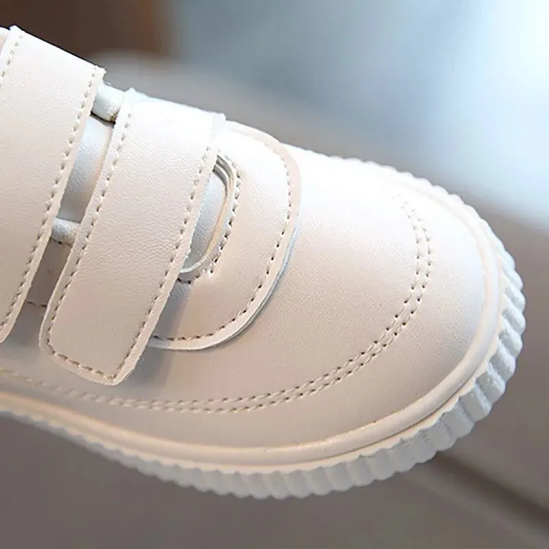 Kids Leather School Sneakers