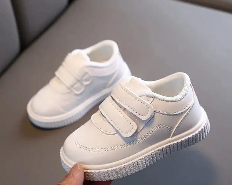 Kids Leather School Sneakers