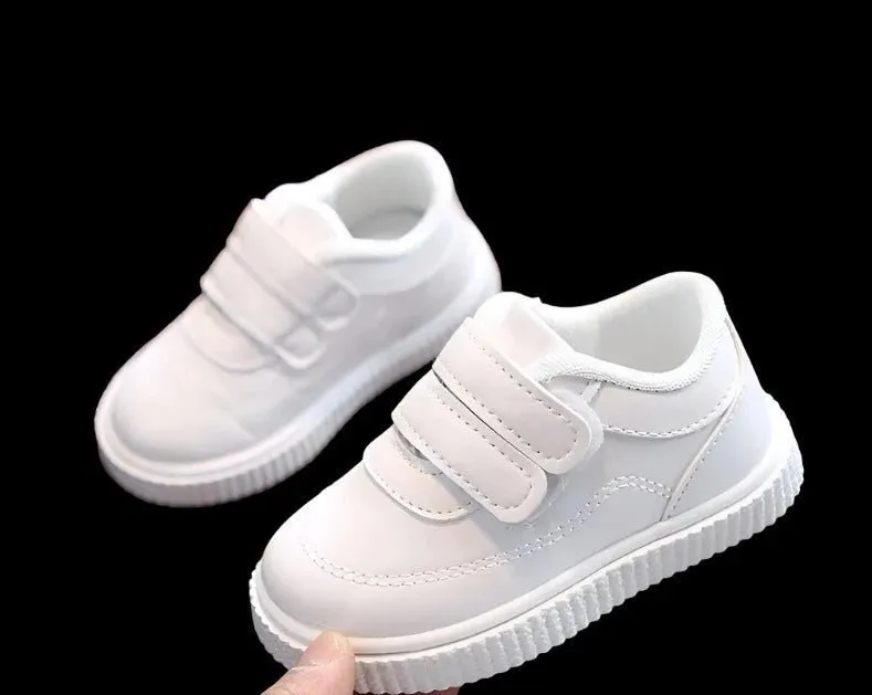Kids Leather School Sneakers